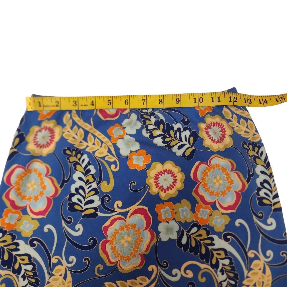 Vintage Blue Floral Mini Skirt Size L - Picture 2 of 7